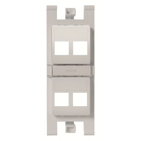 Niessen 2CLA101620T1301 Soporte plano para 4x RJ45 sin pers. PL